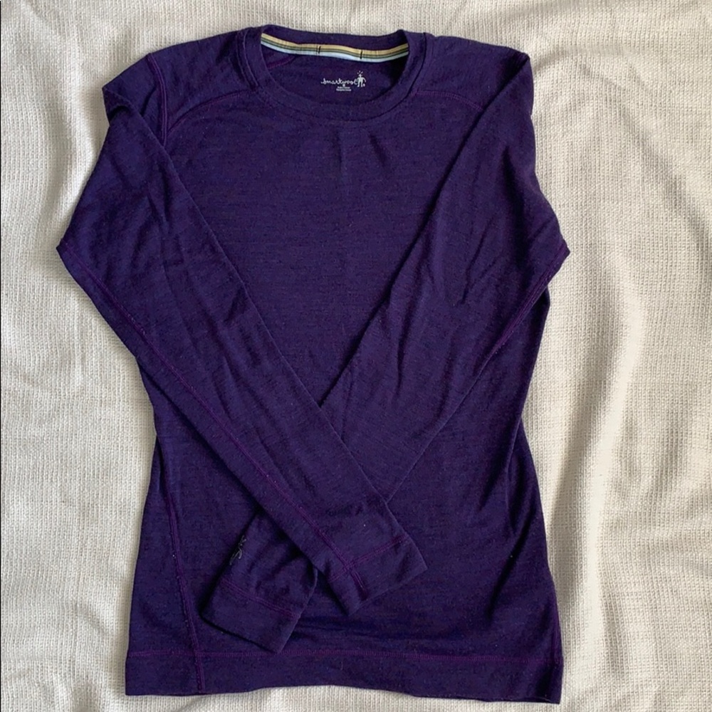 Purple Smartwool under lining shirt